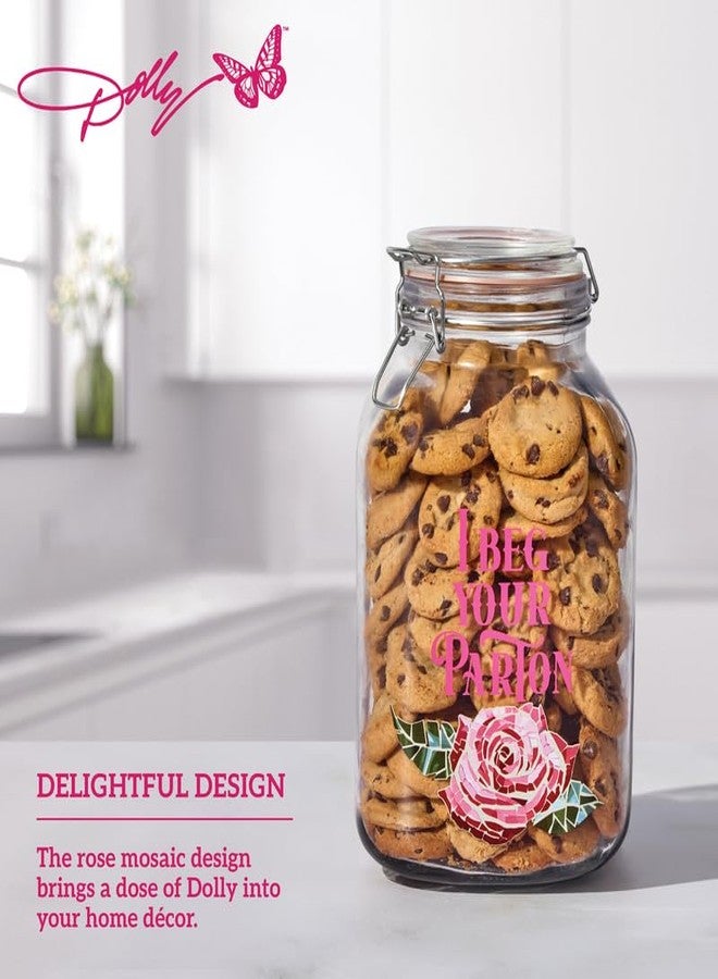 Dolly Parton Preserving Clamp Jar, 101 oz (3000ml), Pink - Image 2